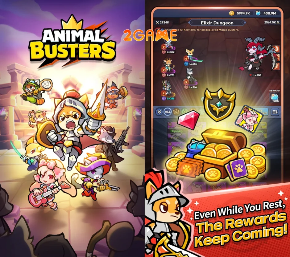 Animal Busters: Idle RPG - Phiêu lưu giải trí cùng các sinh vật siêu đáng yêu Animal Busters: Idle RPG - Phiêu lưu giải trí cùng các sinh vật siêu đáng yêu