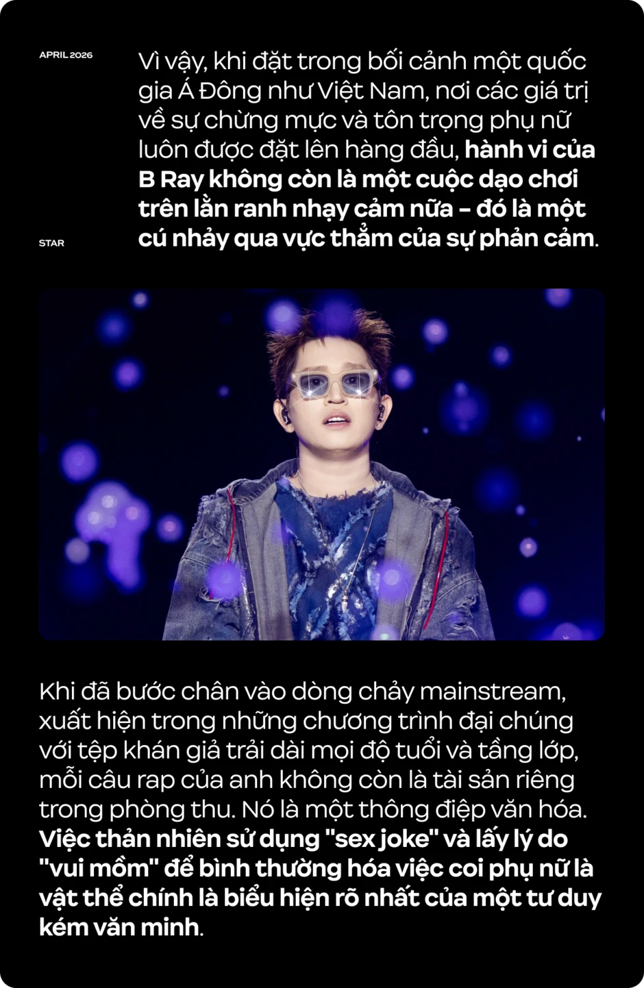 B Ray, đừng xin lỗi nữa, khán giả mệt rồi! B Ray, đừng xin lỗi nữa, khán giả mệt rồi!