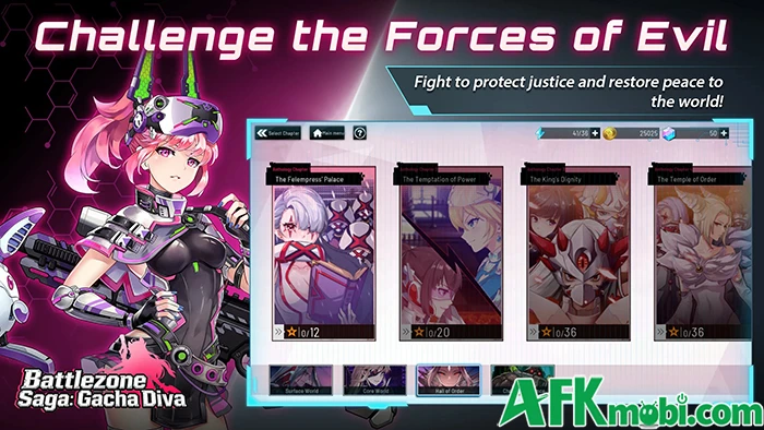 Battlezone Saga: Gacha Diva đưa bạn dẫn dắt các nữ chiến binh