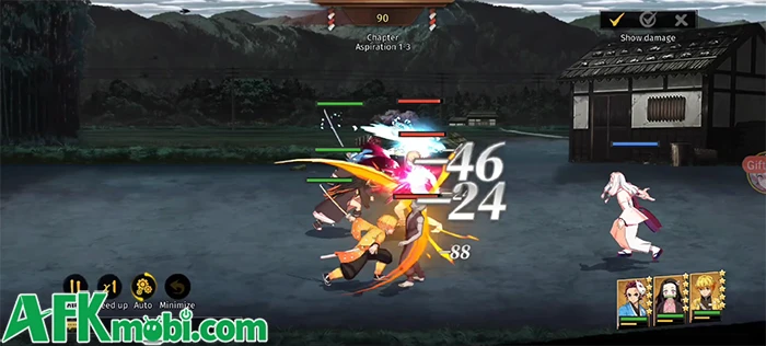 Breath of Ashes game đấu tướng chủ đề Thanh Gươm Diệt Quỷ