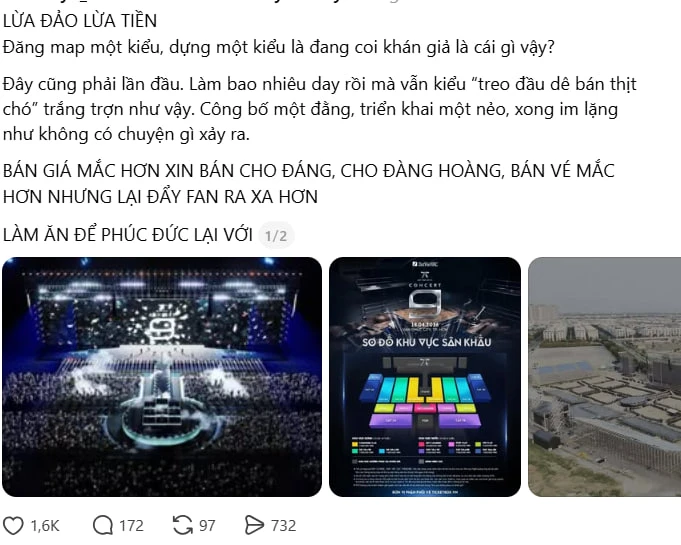 BTC Concert Anh Trai Say Hi lên tiếng về việc đổi seatmap nhưng không dập được sự bức xúc của fan BTC Concert Anh Trai Say Hi lên tiếng về việc đổi seatmap nhưng không dập được sự bức xúc của fan