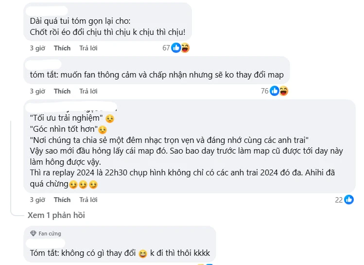 BTC Concert Anh Trai Say Hi lên tiếng về việc đổi seatmap nhưng không dập được sự bức xúc của fan BTC Concert Anh Trai Say Hi lên tiếng về việc đổi seatmap nhưng không dập được sự bức xúc của fan