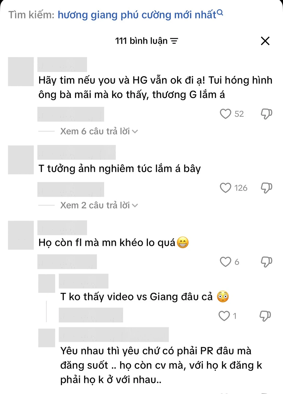 Chuyện gì đang xảy ra với Hương Giang và Phú Cường?