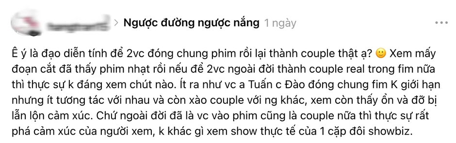 Đình Tú và Ngọc Huyền trong Ngược Đường Ngược Nắng bị chê tơi tả