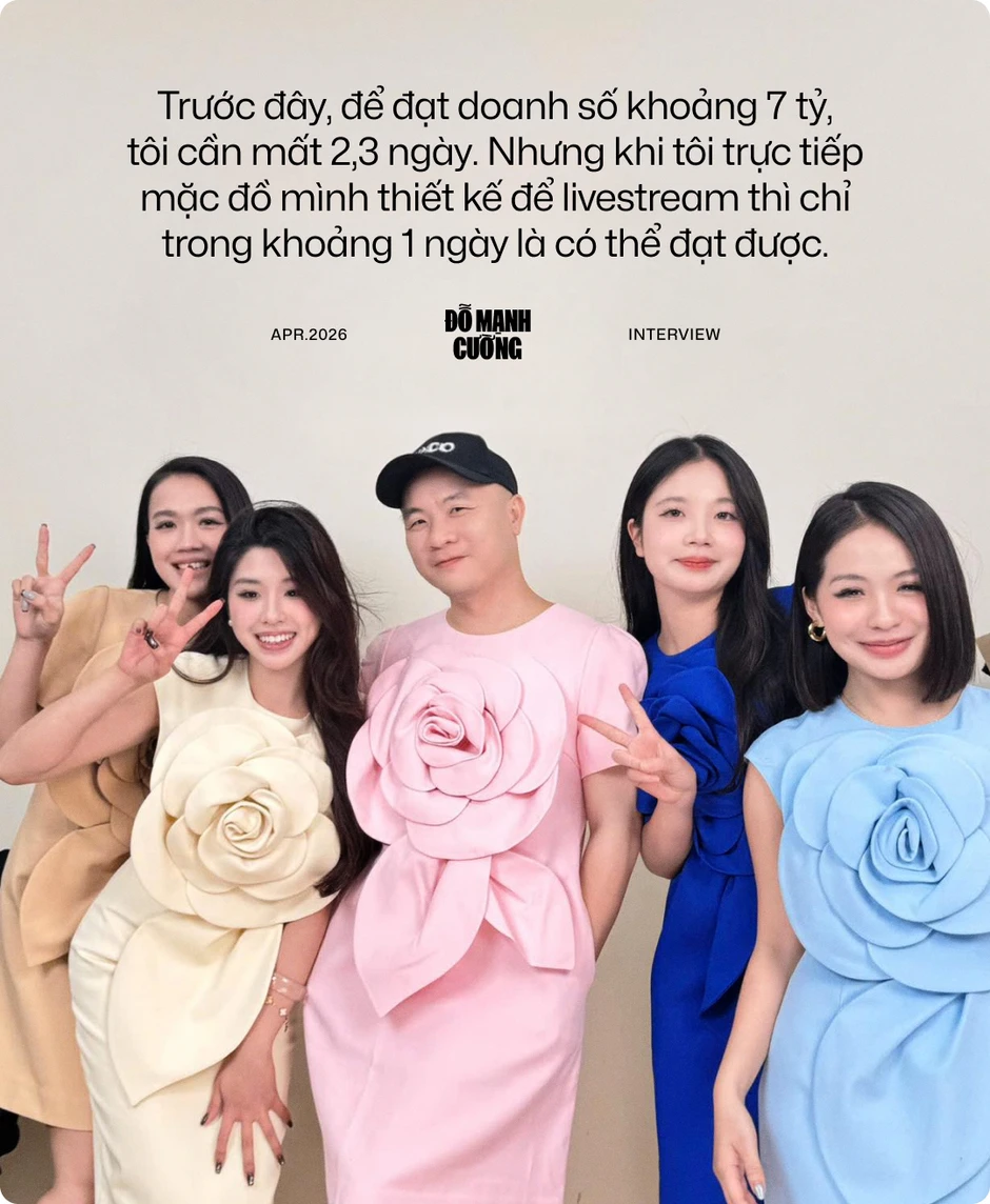 Đỗ Mạnh Cường mặc đồ nữ livestream doanh số 7 tỷ/ngày: "Khách hàng thích tôi trực tiếp mặc váy hơn là mẫu nữ!"