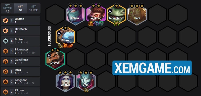 ĐTCL 16.8: Trải nghiệm đội hình mới Jhin T-Hex thú vị