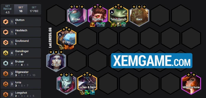 ĐTCL 16.8: Trải nghiệm đội hình mới Jhin T-Hex thú vị