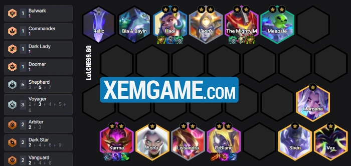 ĐTCL 17.1b: Hướng dẫn đội hình Leblanc Karma Lữ Hành, con bài mới nổi lên sau bản vá