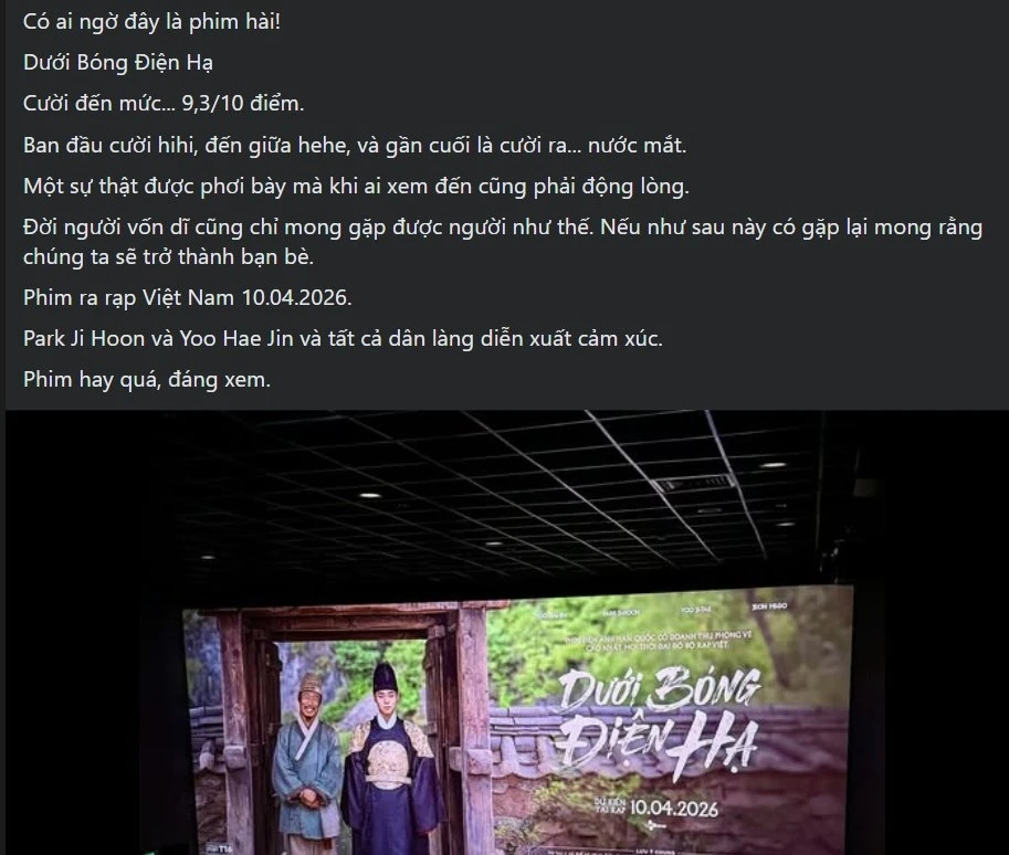 Dưới Bóng Điện Hạ được MXH Việt khen không tiếc lời Dưới Bóng Điện Hạ được MXH Việt khen không tiếc lời