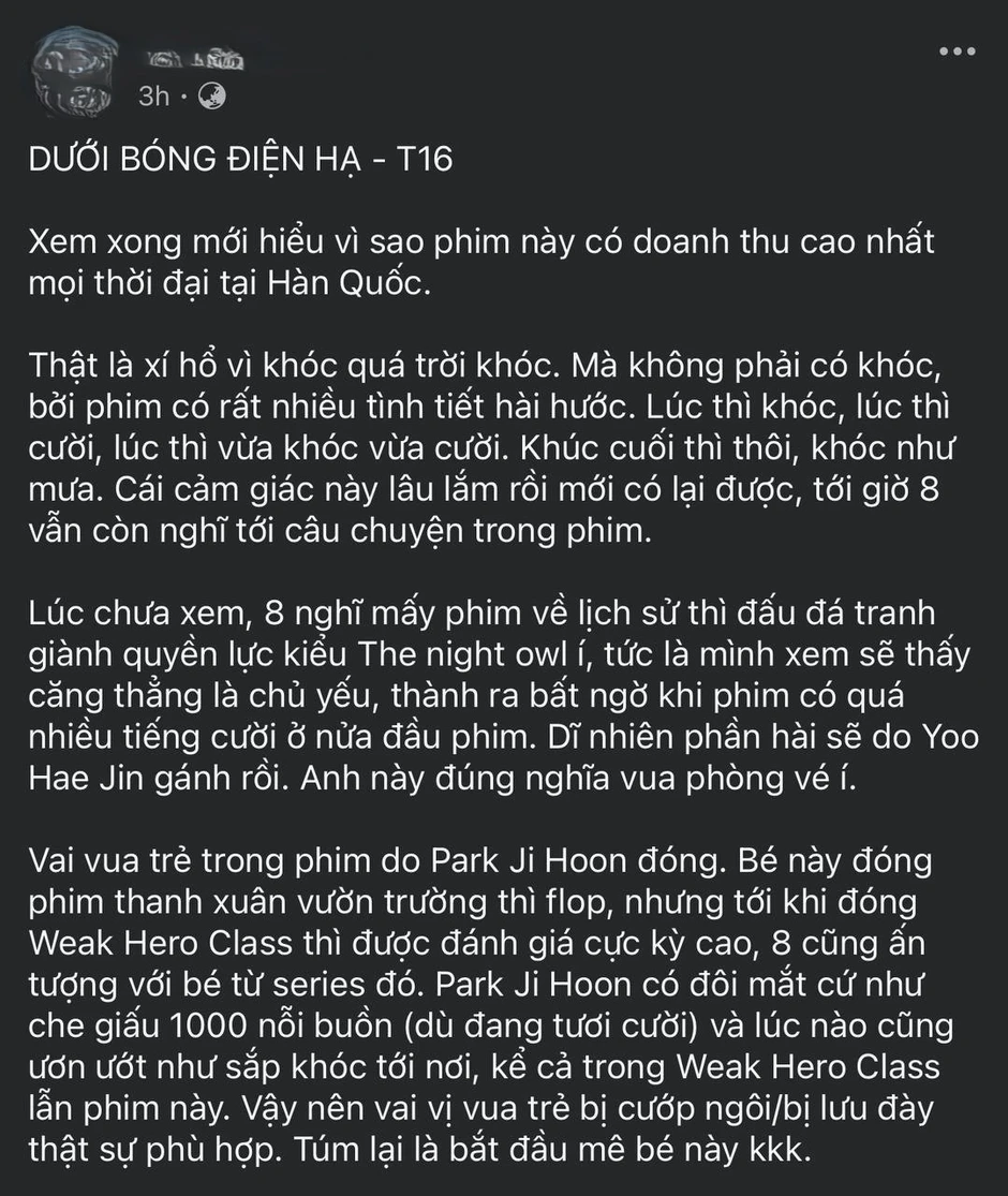 Dưới Bóng Điện Hạ được MXH Việt khen không tiếc lời Dưới Bóng Điện Hạ được MXH Việt khen không tiếc lời