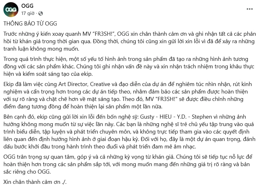 Ekip nhóm tân binh Việt bị tố đạo nhái CORTIS xin lỗi