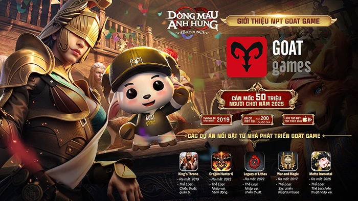 Gzone bắt tay GOAT Games đưa Bloodline: Dòng Máu Anh Hùng về Việt Nam