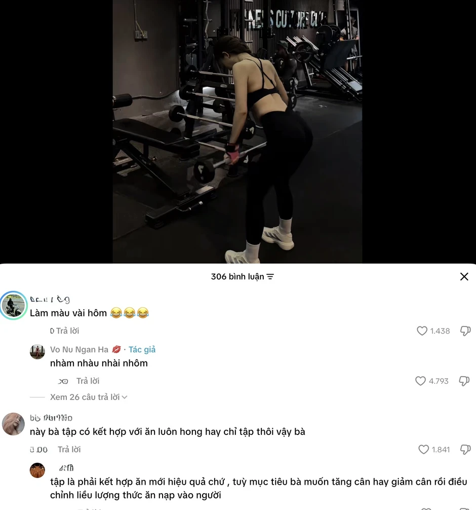 Hà Môi chẳng ngại "var", thể hiện thái độ khi bị mỉa mai "làm màu" ở phòng gym