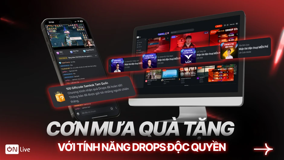 Hàng nghìn khán giả LCK săn "mưa" thẻ điện thoại và áo đấu trên On Live phiên bản mới Hàng nghìn khán giả LCK săn "mưa" thẻ điện thoại và áo đấu trên On Live phiên bản mới
