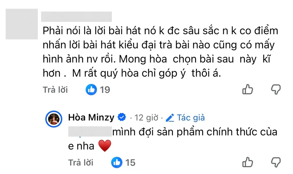 Hoà Minzy lần nữa vướng tranh cãi