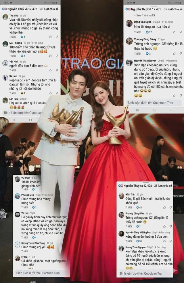 Hòa Minzy và màn ứng xử vừa lòng người hỏi, đẹp lòng người thương tại giải Cống hiến