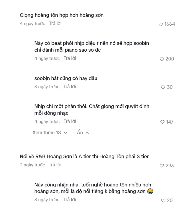 Hoàng Tôn được khen hát hay hơn cả SOOBIN