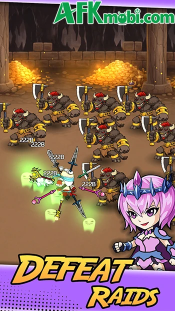 Idle Blades: Fantasy Master cho bạn mua và hợp nhất các vũ khí