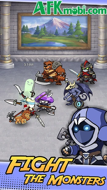 Idle Blades: Fantasy Master cho bạn mua và hợp nhất các vũ khí