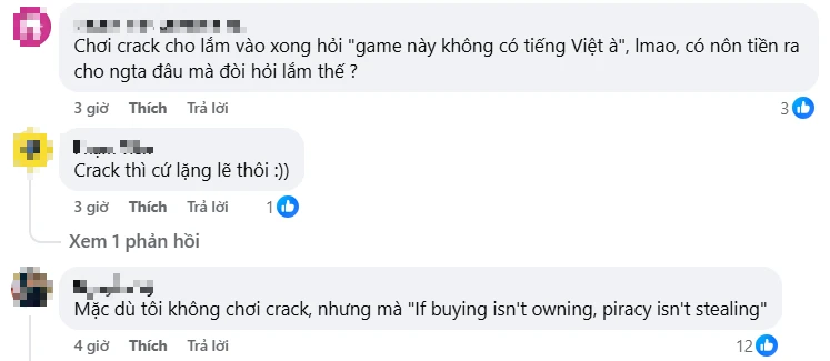 Lên án chơi game Crack, game thủ khiến cộng đồng nảy sinh tranh cãi