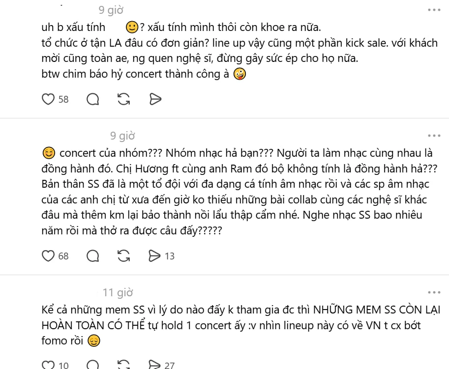 Line-up concert tại Mỹ của SpaceSpeakers bị chê “mất chất”