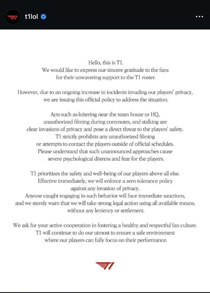 LMHT: T1 có ngay động thái răn đe fan "quá khích", fan Gumayusi không khỏi chạnh lòng