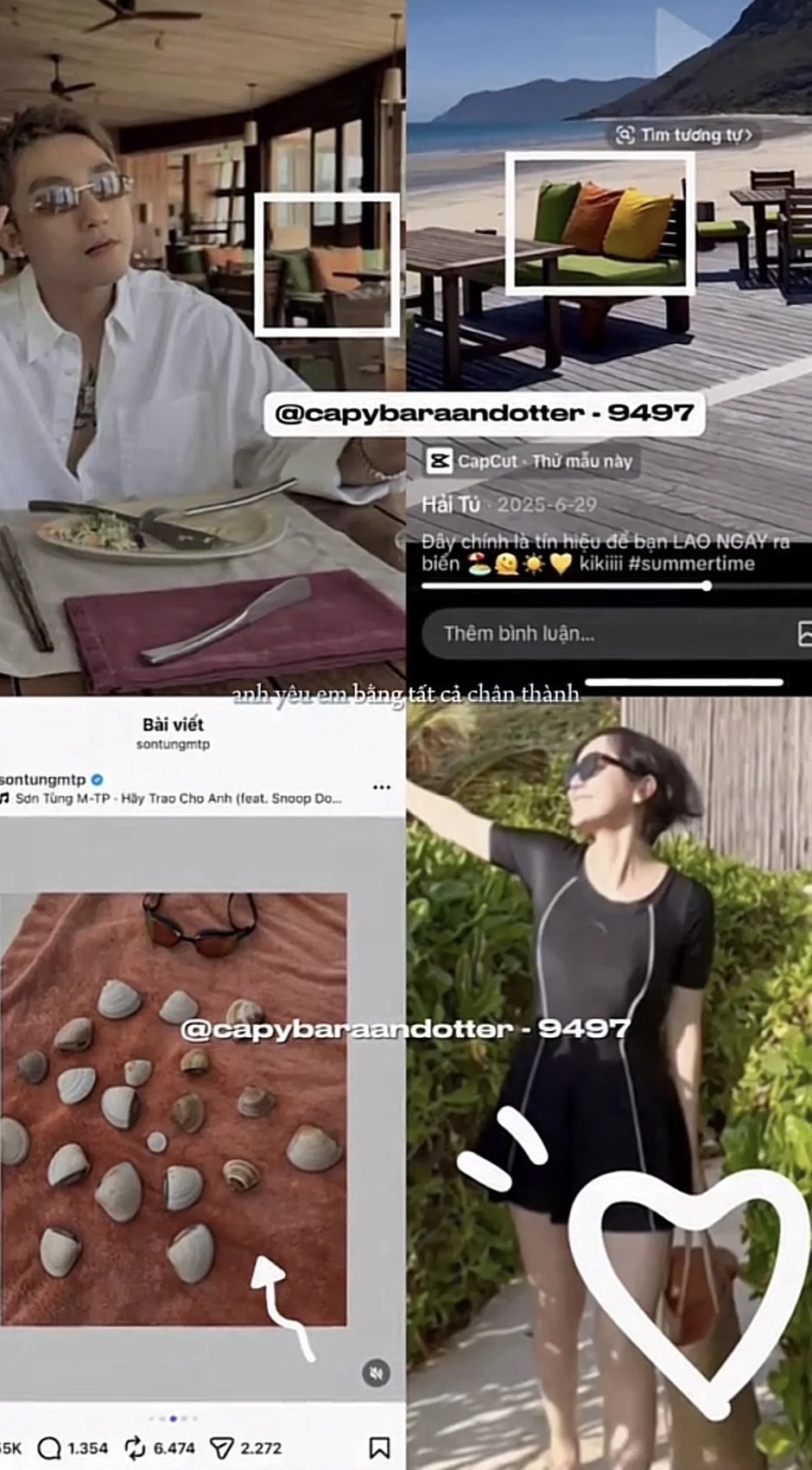 Lộ ảnh Sơn Tùng M-TP và Hải Tú nghỉ dưỡng ở resort?