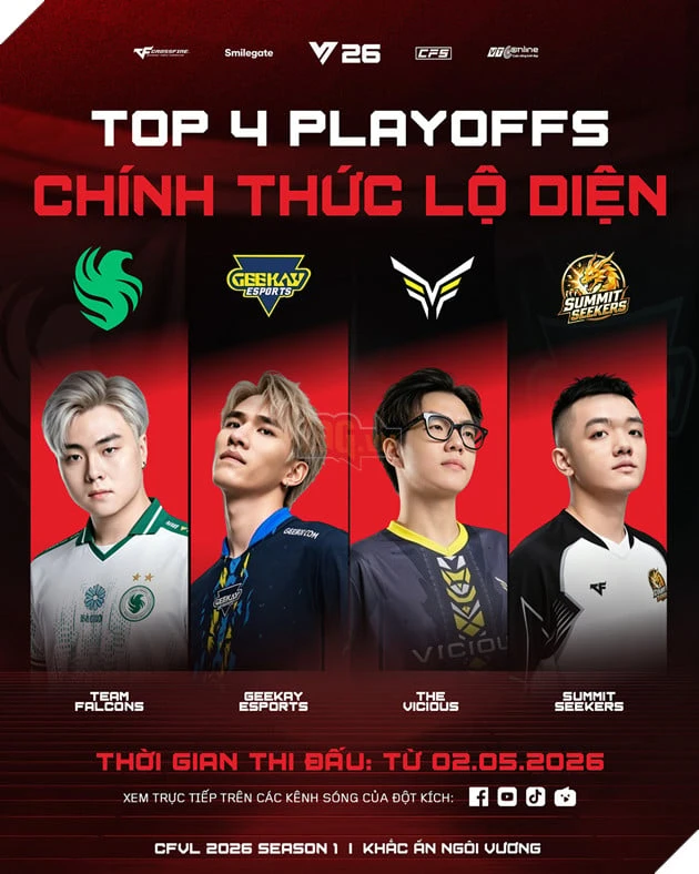 Lộ Diện "Tứ Trụ" Tranh Vương: Chân Dung Top 4 Playoffs CFVL 2026 Season 1