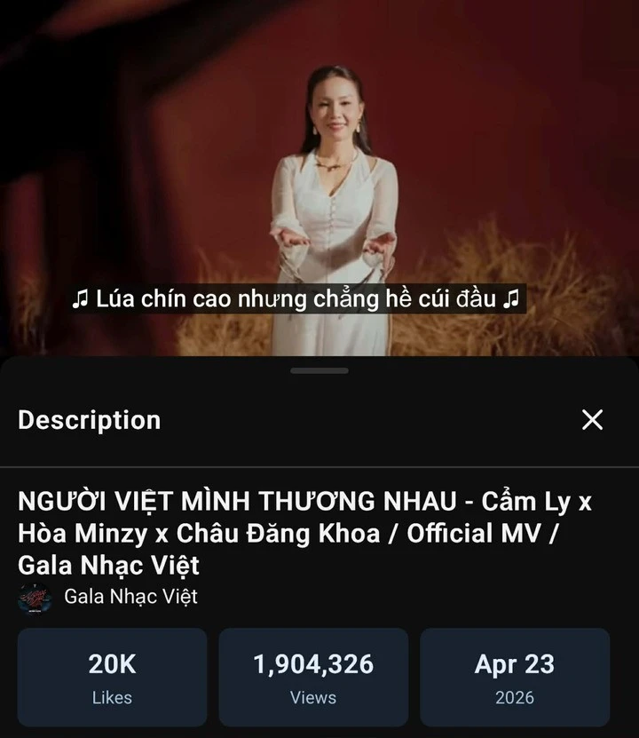 MV có câu hát tranh cãi Lúa chín không cúi đầu đang thu hút bao nhiêu view?