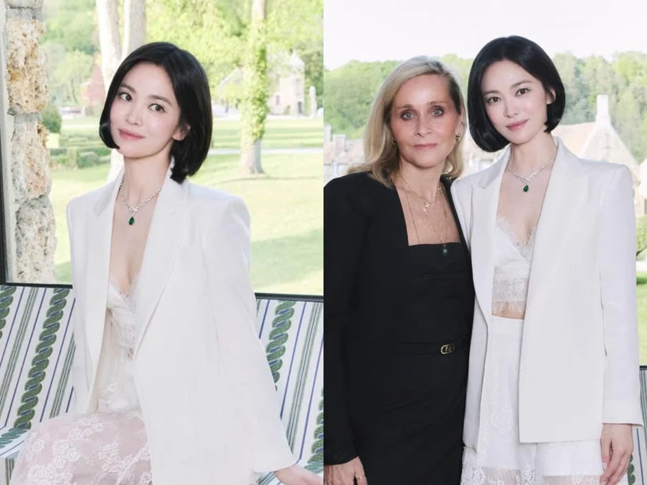 Nhan sắc thật của Song Hye Kyo ở tuổi 45 vừa bị lộ tại sự kiện ở Pháp