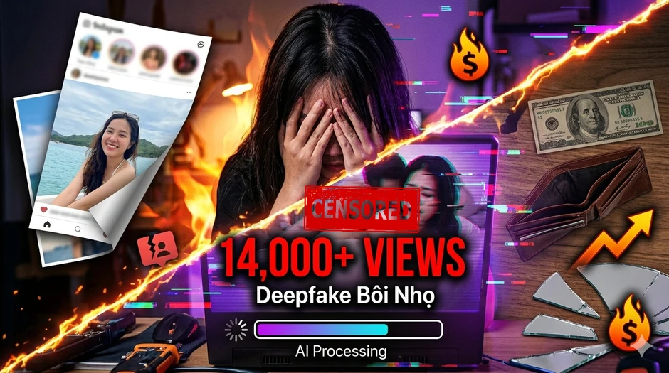 Nữ sinh 'phát điên' vì ảnh đời thường bị biến thành video nhạy cảm: 14.000 lượt xem và cuộc chiến giành lại danh dự trong vô vọng!