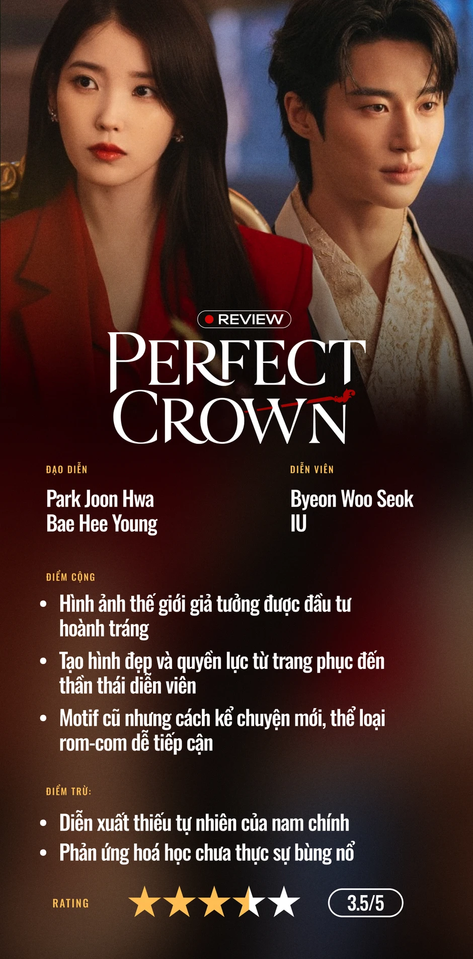 Perfect Crown: Motif cũ nhưng vẫn cuốn, IU vai gì cũng cân đẹp