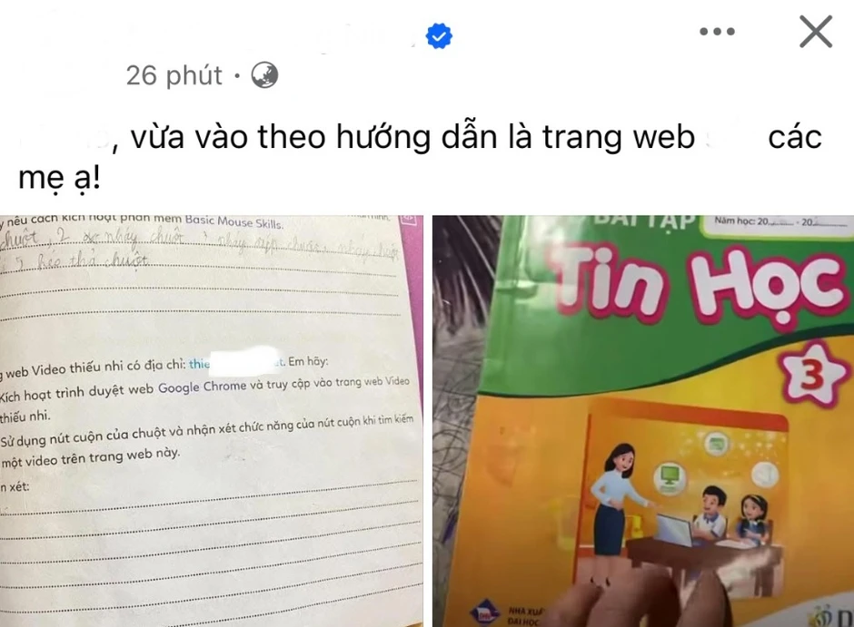 Phụ huynh bàng hoàng phát hiện sách Tin học lớp 3 của con chứa link đồi trụy, Nhà phát hành lập tức thông cáo KHẨN!