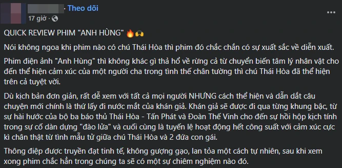 Review cực nóng Anh Hùng: Thái Hòa xứng tầm nóc nhà diễn xuất