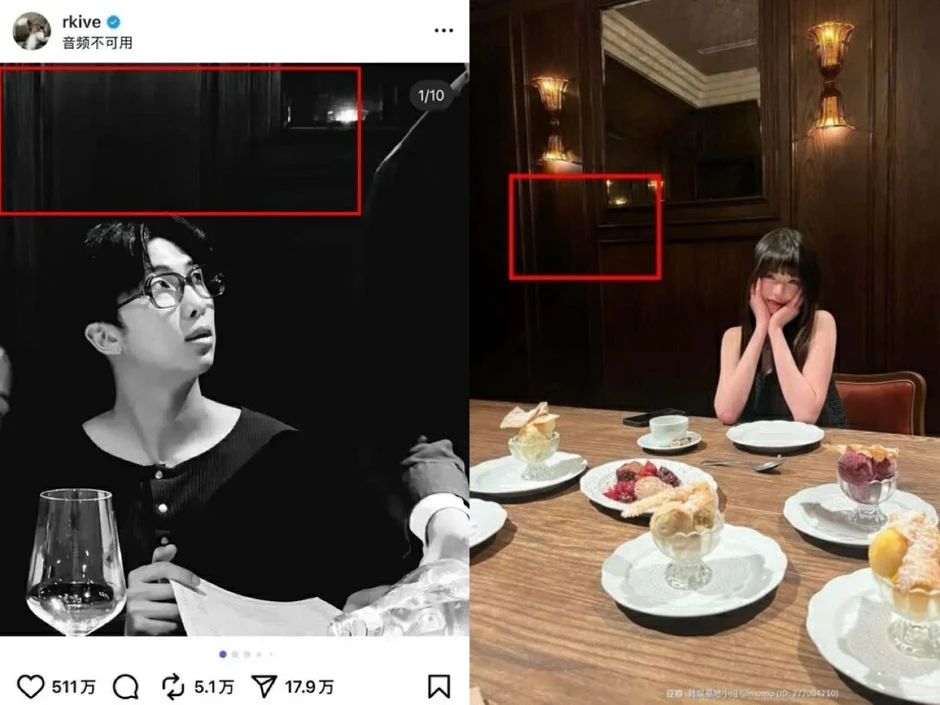 Rổ bằng chứng V (BTS) hẹn hò Jang Won Young kém 9 tuổi