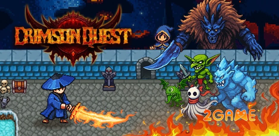 RPG Pixel Hero: Crimson Quest - Trở thành huyền thoại trong thế giới retro