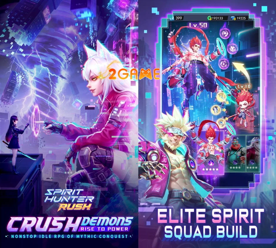 Spirit Hunter: Rush - Khám phá Tam Giới theo phong cách Cyberpunk cực chất