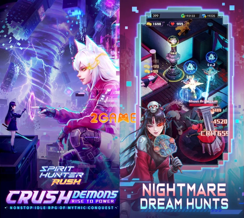 Spirit Hunter: Rush - Khám phá Tam Giới theo phong cách Cyberpunk cực chất