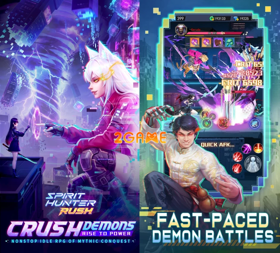 Spirit Hunter: Rush - Khám phá Tam Giới theo phong cách Cyberpunk cực chất