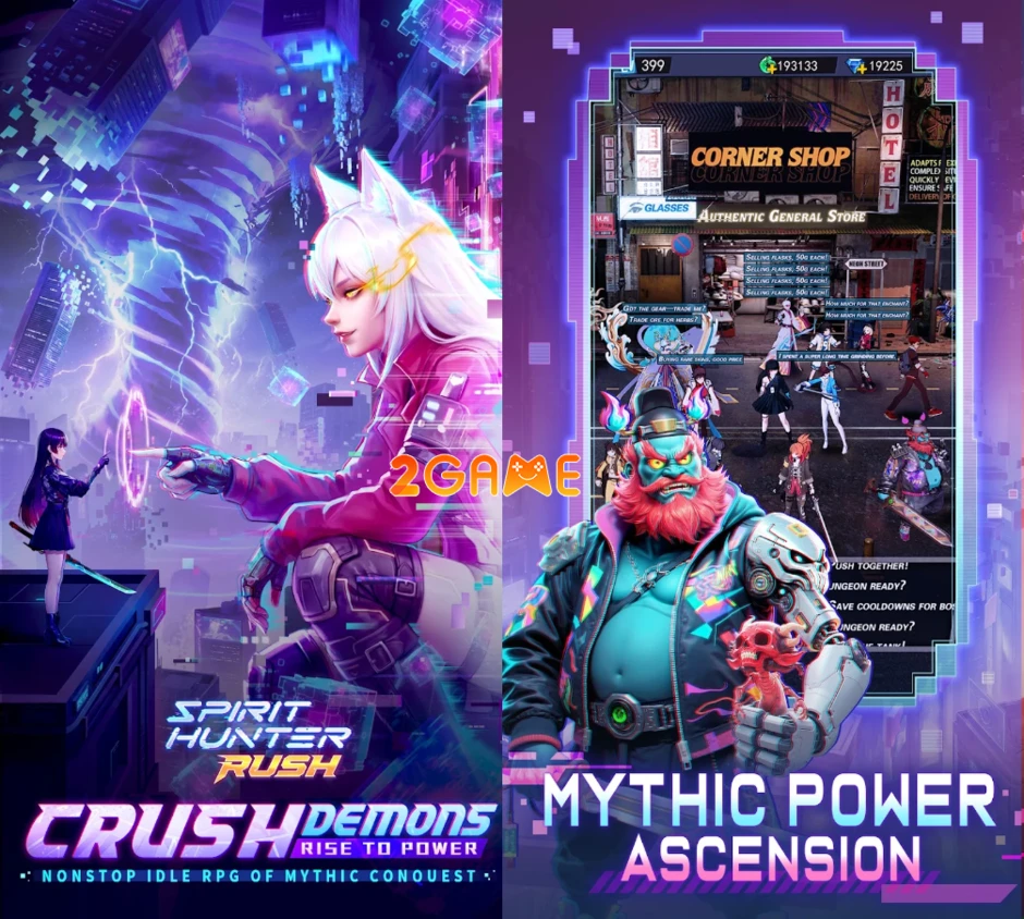 Spirit Hunter: Rush - Khám phá Tam Giới theo phong cách Cyberpunk cực chất