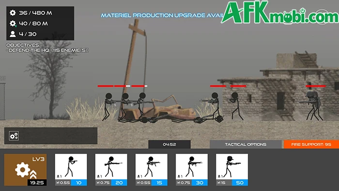 Stick Warfare: All Out War game phòng thủ phong cách thả lính