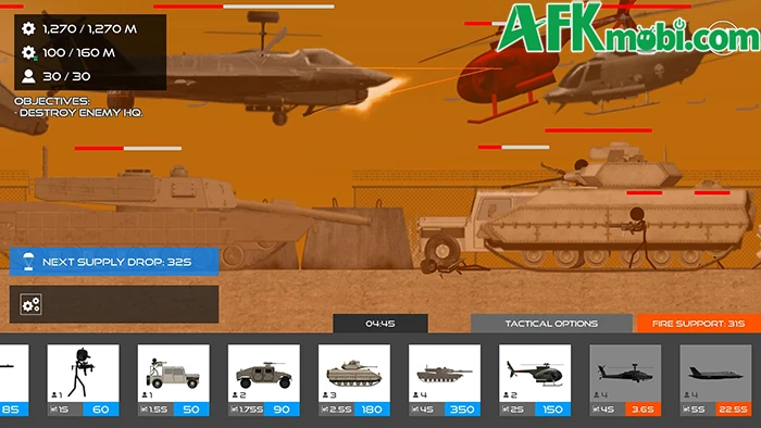 Stick Warfare: All Out War game phòng thủ phong cách thả lính