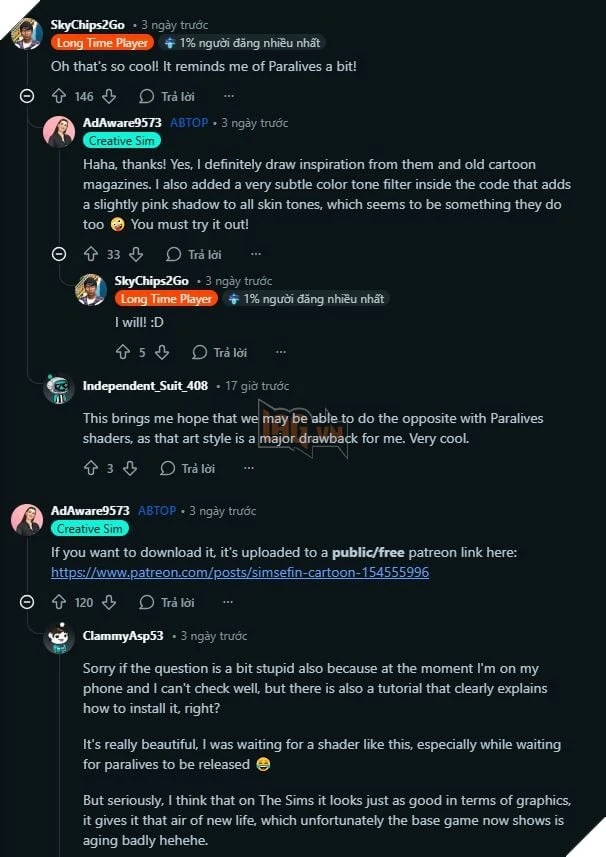 The Sims 4: Mod Cartoon Shader Mang Đến Phong Cách Đồ Họa Hoạt Hình Mới Lạ Cho Trò Chơi