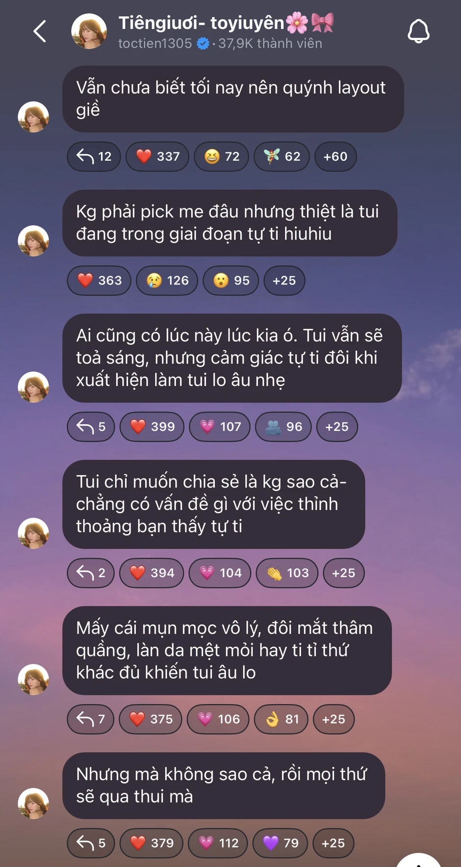 Tóc Tiên đang trong giai đoạn tự ti và lo âu Tóc Tiên đang trong giai đoạn tự ti và lo âu
