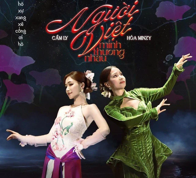 Tranh cãi lúa chín chẳng hề cúi đầu, Hòa Minzy – Cẩm Ly vẫn hát Người Việt mình thương nhau trong Âm vang Tổ quốc tối nay tại Mỹ Đình