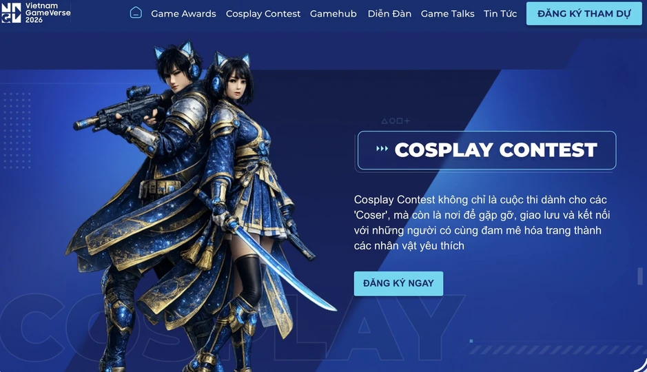 Vietnam GameVerse 2026 đem đến tin vui với cộng đồng Cosplay, điểm hẹn không thể bỏ lỡ!