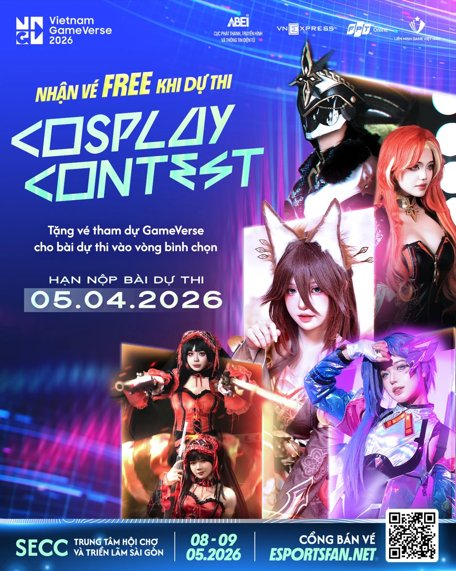 Vietnam GameVerse 2026 "mở cửa" chào đón các coser, mang tới món quà "siêu khủng" chưa từng có trong tiền lệ