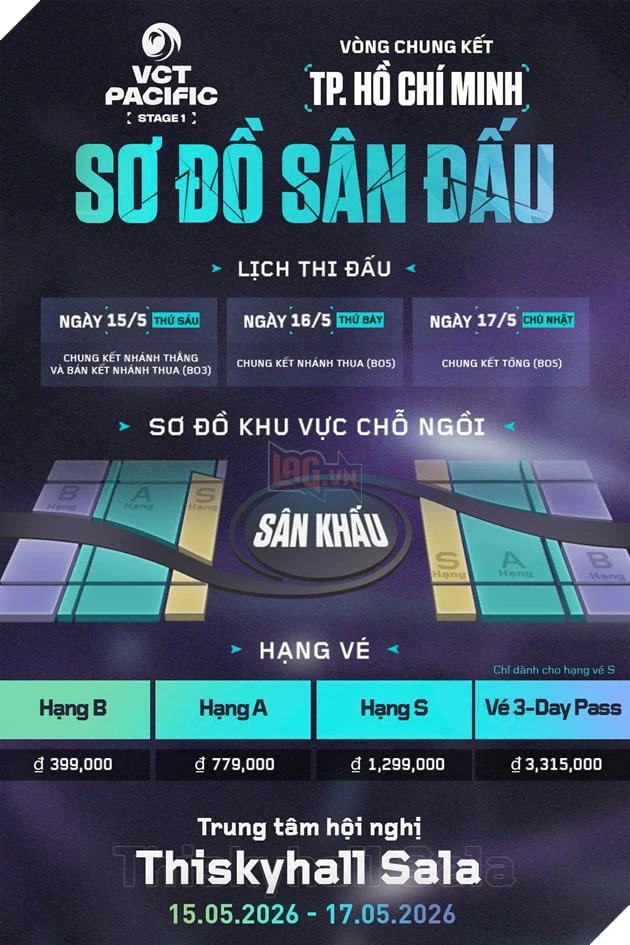 Vòng Chung Kết VCT 2026 Pacific Stage 1 Diễn Ra Tại Trung Tâm Hội Nghị Thiskyhall Sala, Mở Bán Vé Từ Ngày 10.04 Vòng Chung Kết VCT 2026 Pacific Stage 1 Diễn Ra Tại Trung Tâm Hội Nghị Thiskyhall Sala, Mở Bán Vé Từ Ngày 10.04