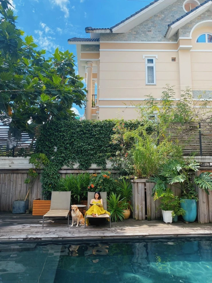 Vườn rau sạch trong biệt thự 500 m2 của Tăng Thanh Hà