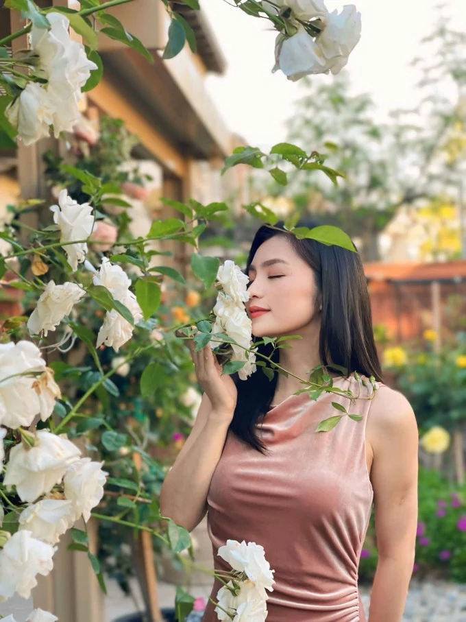 Vườn rau trong biệt thự nhà Diệu Hương ở Mỹ